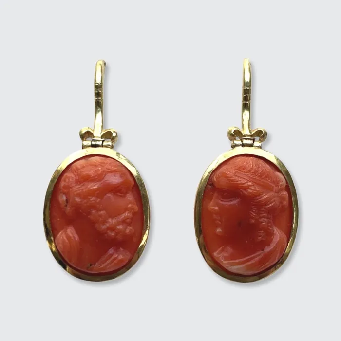 Coral Cameo Earrings 21stfinds Earrings Coral Cameo Earrings 21stfinds Earrings