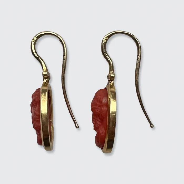 Coral Cameo Earrings 21stfinds Earrings Coral Cameo Earrings 21stfinds Earrings