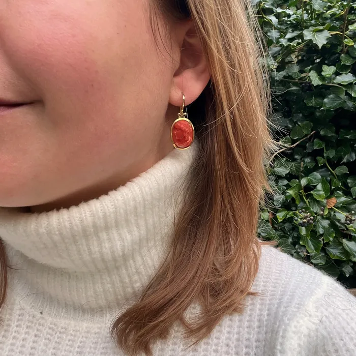 Coral Cameo Earrings 21stfinds Earrings Coral Cameo Earrings 21stfinds Earrings