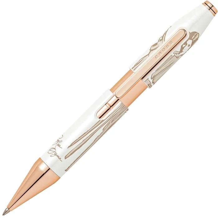 Cross Earrings Cross Rollerball Pen X Star Wars Princess Leia Rose Gold and White AT0725D14 Cross Earrings Cross Rollerball Pen X Star Wars Princess Leia Rose Gold and White AT0725D14
