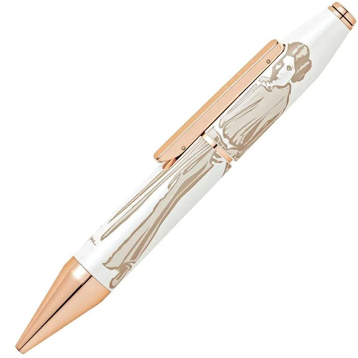 Cross Earrings Cross Rollerball Pen X Star Wars Princess Leia Rose Gold and White AT0725D14