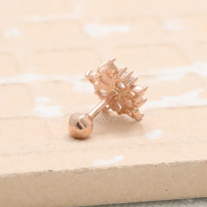 CZ Star Flower Ear Piercing from J Shop Earrings