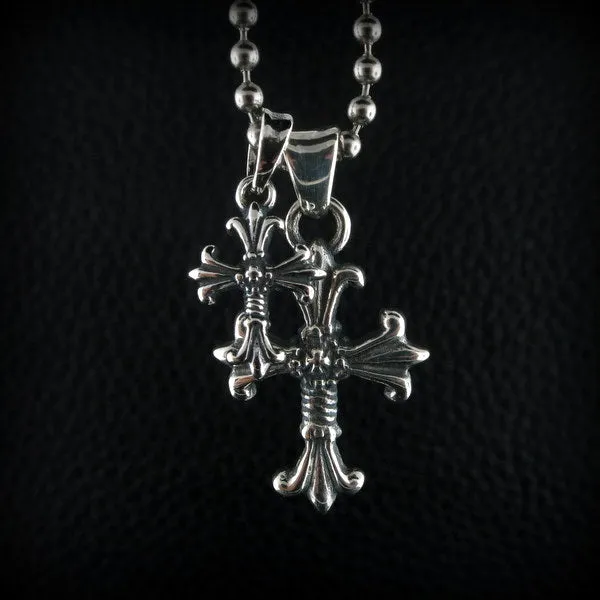 DCJ Double Cross Charm Charm Necklaces