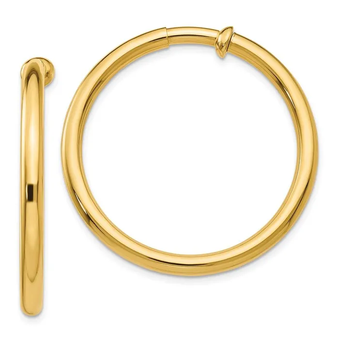 Earrings 14k NonPierced Hoop Earrings Jewelry