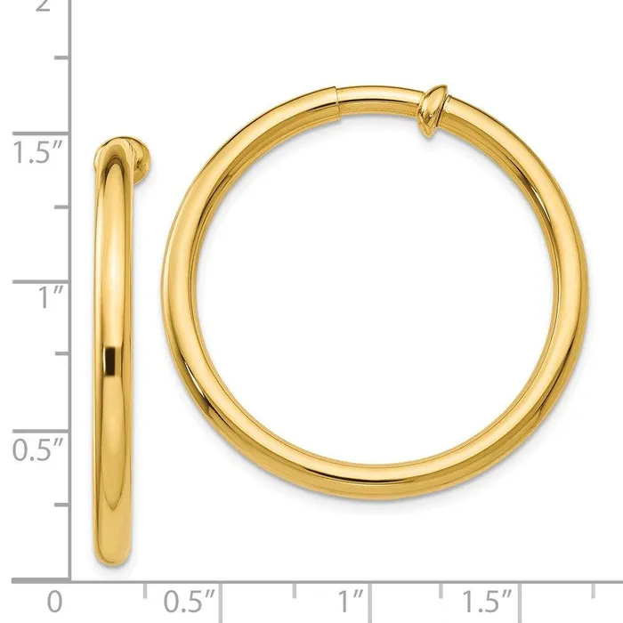 Earrings 14k NonPierced Hoop Earrings Jewelry Earrings 14k NonPierced Hoop Earrings Jewelry