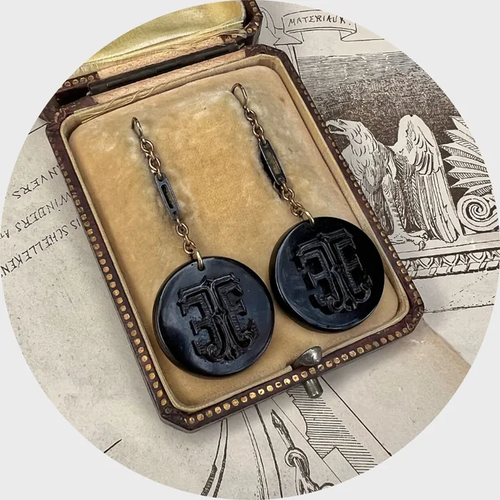 Earrings 21stfinds Victorian Monogram Earrings
