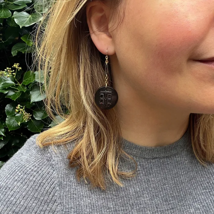 Earrings 21stfinds Victorian Monogram Earrings Earrings 21stfinds Victorian Monogram Earrings