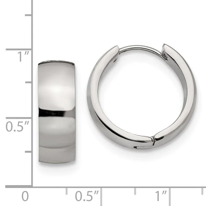 Earrings Chisel Stainless Steel Hinged Hoop Earrings Earrings Chisel Stainless Steel Hinged Hoop Earrings