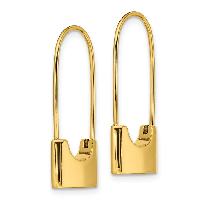 Earrings Chisel Stainless Steel Polished Yellow IPplated Lock Earrings Earrings Chisel Stainless Steel Polished Yellow IPplated Lock Earrings