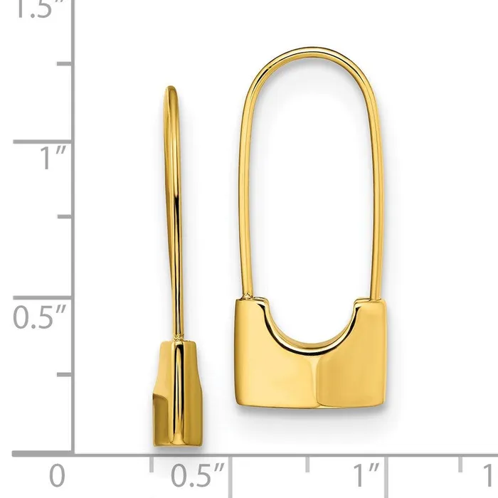 Earrings Chisel Stainless Steel Polished Yellow IPplated Lock Earrings Earrings Chisel Stainless Steel Polished Yellow IPplated Lock Earrings