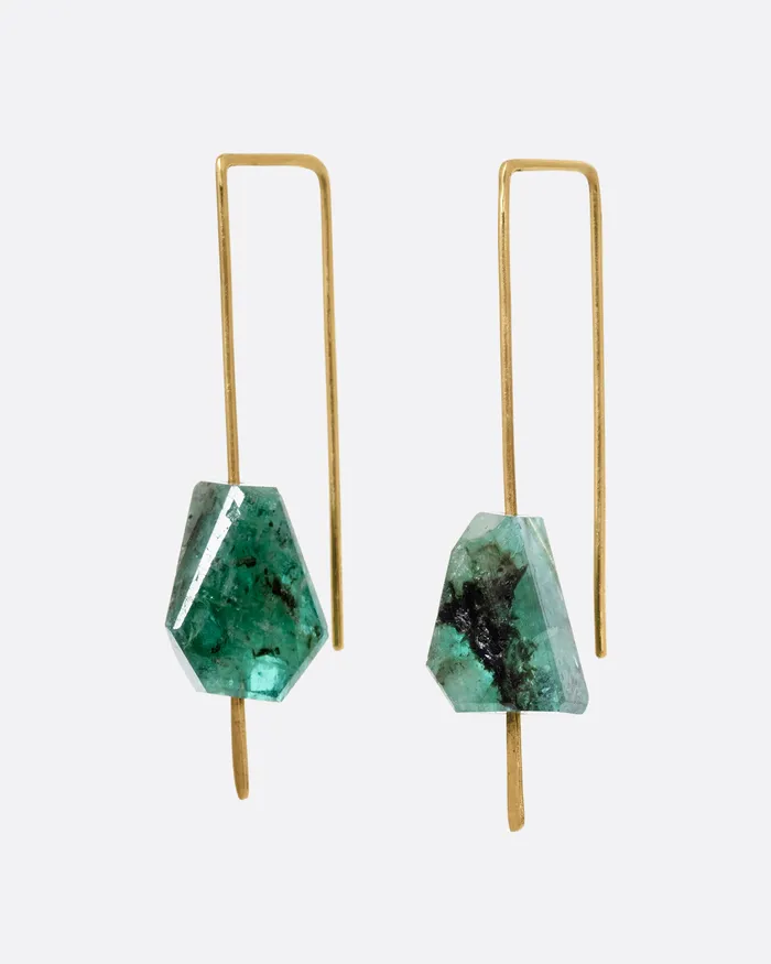 Earrings CHRISTINE FAIL Emerald Medium Hook Earrings Earrings CHRISTINE FAIL Emerald Medium Hook Earrings