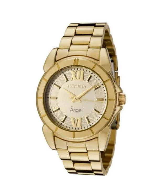 Earrings Invicta Invicta 0459 Womens Angel GoldTone Dial Gold Plated Steel Watch Earrings Invicta Invicta 0459 Womens Angel GoldTone Dial Gold Plated Steel Watch