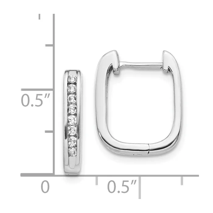 Earrings Jewelry 14k White Gold Diamond Complete Hinged Hoop Earrings Earrings Jewelry 14k White Gold Diamond Complete Hinged Hoop Earrings