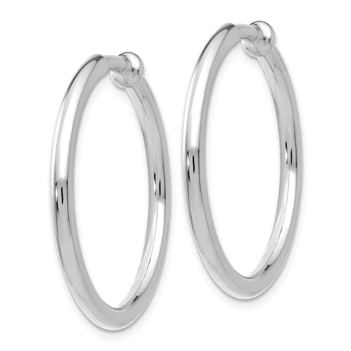 Earrings Jewelry 14k White Gold Nonpierced Earring Hoops Earrings Earrings Jewelry 14k White Gold Nonpierced Earring Hoops Earrings