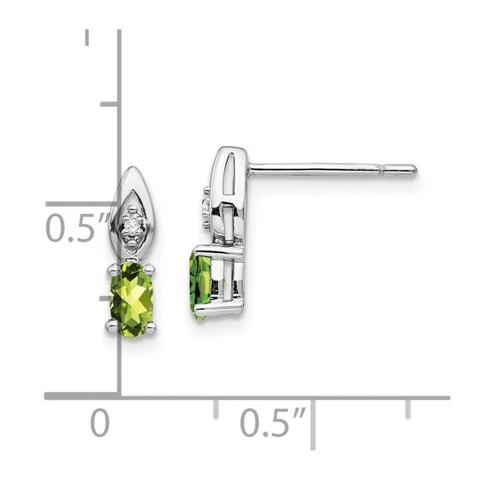 Earrings Jewelry 14k White Gold Peridot Diamond Earring Earrings Jewelry 14k White Gold Peridot Diamond Earring