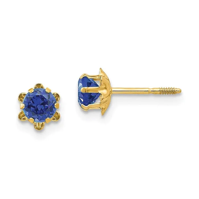 Earrings Jewelry Madi K Kids 14k 4mm Synthetic Sep Screwback Earrings