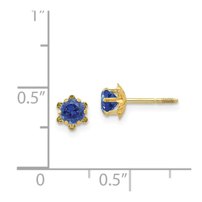 Earrings Jewelry Madi K Kids 14k 4mm Synthetic Sep Screwback Earrings Earrings Jewelry Madi K Kids 14k 4mm Synthetic Sep Screwback Earrings