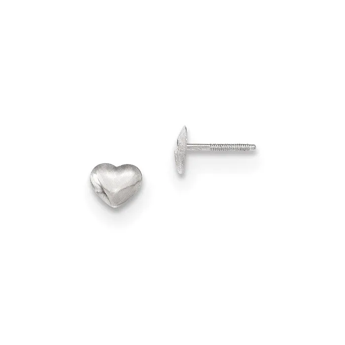 Earrings Jewelry Madi K Kids 14k White Gold Rhodiumplated Heart Screwback Post Earrings Earrings Jewelry Madi K Kids 14k White Gold Rhodiumplated Heart Screwback Post Earrings