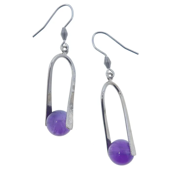 Earrings Satin Crystals Amethyst Earrings Spiritual Frequencies Tuning Fork Purple Crystal Earrings Satin Crystals Amethyst Earrings Spiritual Frequencies Tuning Fork Purple Crystal