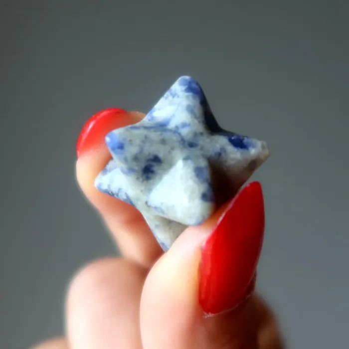 Earrings Satin Crystals Lapis Merkaba Night Star Gazing Third Eye Visionary Stone