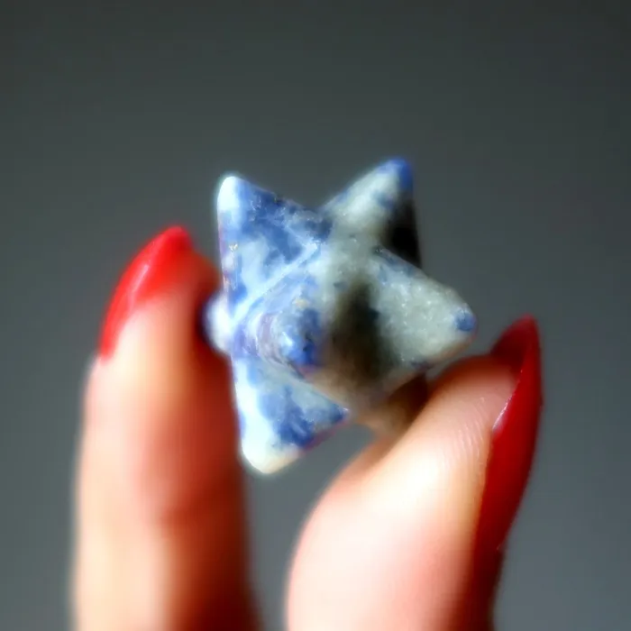 Earrings Satin Crystals Lapis Merkaba Night Star Gazing Third Eye Visionary Stone