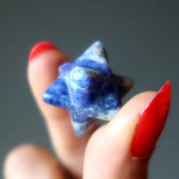 Earrings Satin Crystals Lapis Merkaba Night Star Gazing Third Eye Visionary Stone