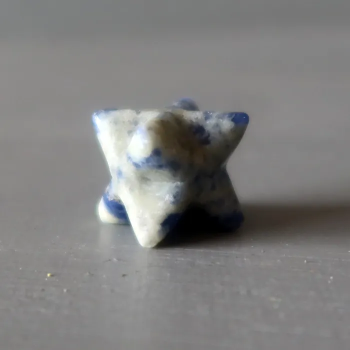 Earrings Satin Crystals Lapis Merkaba Night Star Gazing Third Eye Visionary Stone