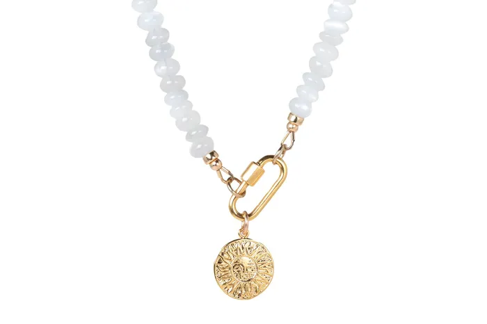 Earthly Abundance Jewelry Charm Necklaces Sun charm Gold Vermeil 25 microns