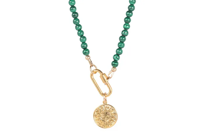 Earthly Abundance Jewelry Charm Necklaces Sun charm Gold Vermeil 25 microns