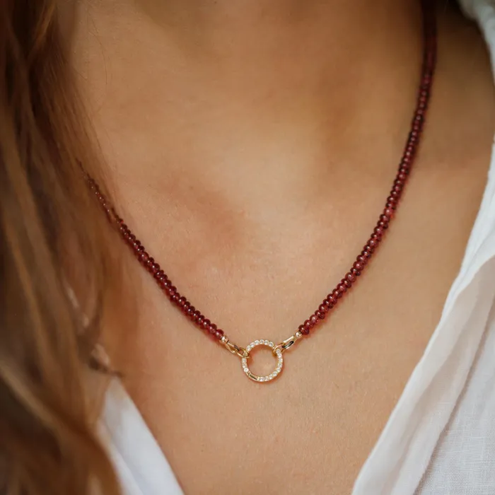 Earthly Abundance Necklaces Natural Garnet Necklace