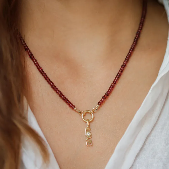 Earthly Abundance Necklaces Natural Garnet Necklace