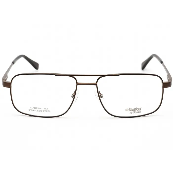 Elasta Bracelets Elasta Mens Eyeglasses Full Rim Dark Brown Stainless Steel Frame E 7236 0R0Z 00