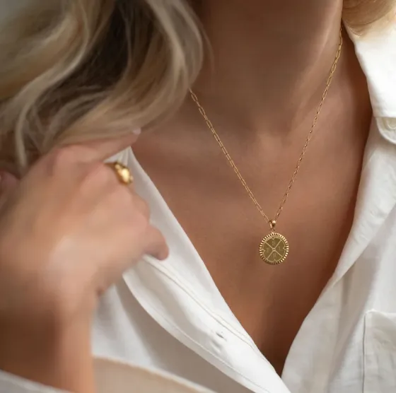 Engravable Compass Necklace VVS Jewelry Necklaces