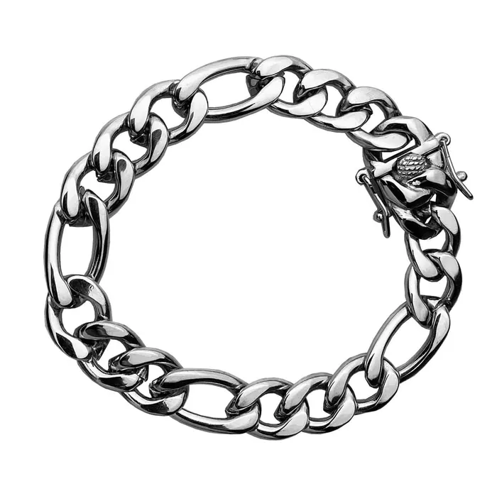 Figaro Bracelet Stainless Steel 12mm Thick 85 Bling Cartel Admin Bracelets Figaro Bracelet Stainless Steel 12mm Thick 85 Bling Cartel Admin Bracelets