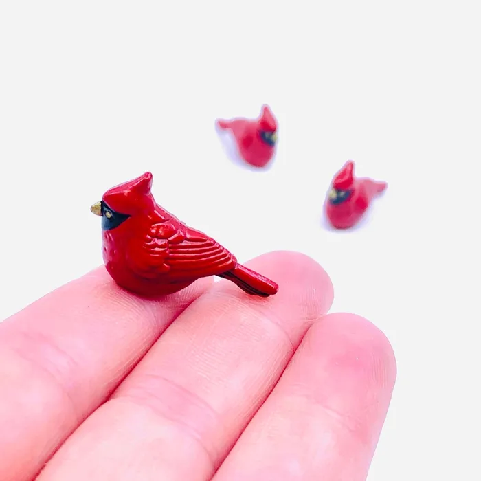 GANZ Charm Necklaces Christmas Cardinal Pocket Charm PT34