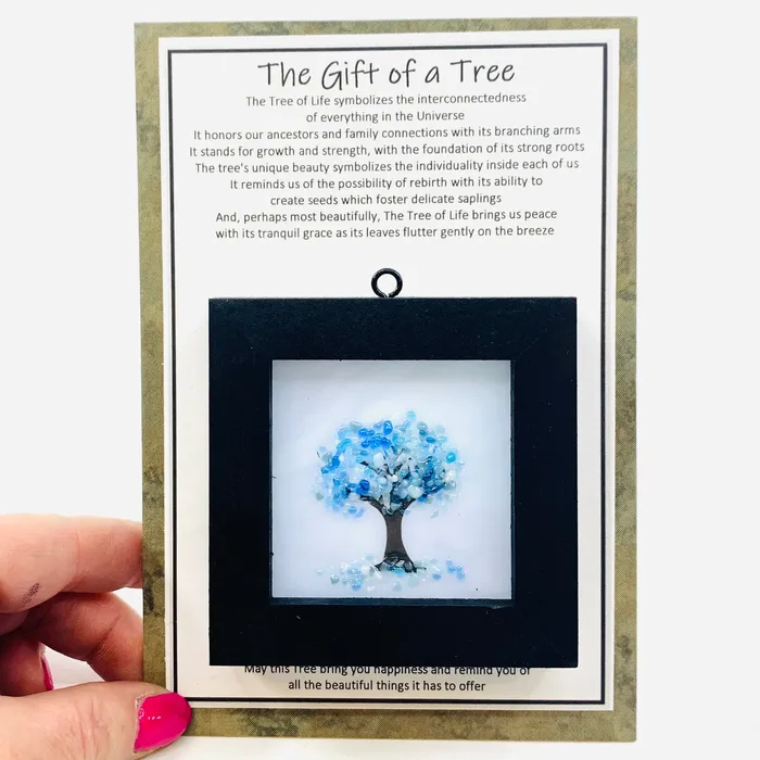 Glimmer Glass Gifts Necklaces Fused Glass Tree of Life Shadow Box 101