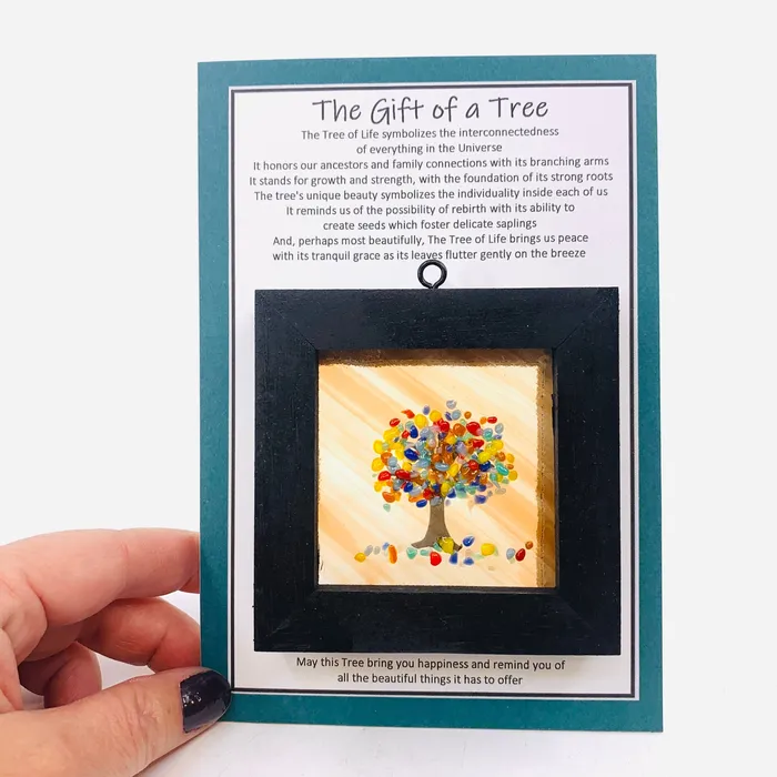 Glimmer Glass Gifts Necklaces Fused Glass Tree of Life Shadow Box 190