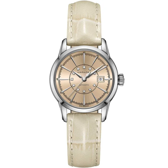 Hamilton Watches Hamilton Womens Watch American Classic Railroad Diamond Beige Dial H40405821 Hamilton Watches Hamilton Womens Watch American Classic Railroad Diamond Beige Dial H40405821