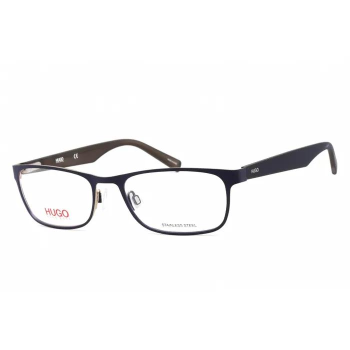 Hugo Mens Eyeglasses Blue Grey Stainless Steel Rectangular Frame HG 0209 04NZ 00 Hugo Bracelets Hugo Mens Eyeglasses Blue Grey Stainless Steel Rectangular Frame HG 0209 04NZ 00 Hugo Bracelets