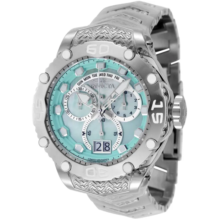 Invicta Bracelets Invicta Mens Chronograph Watch Subaqua Noma VIII Silver Tone Bracelet 47293
