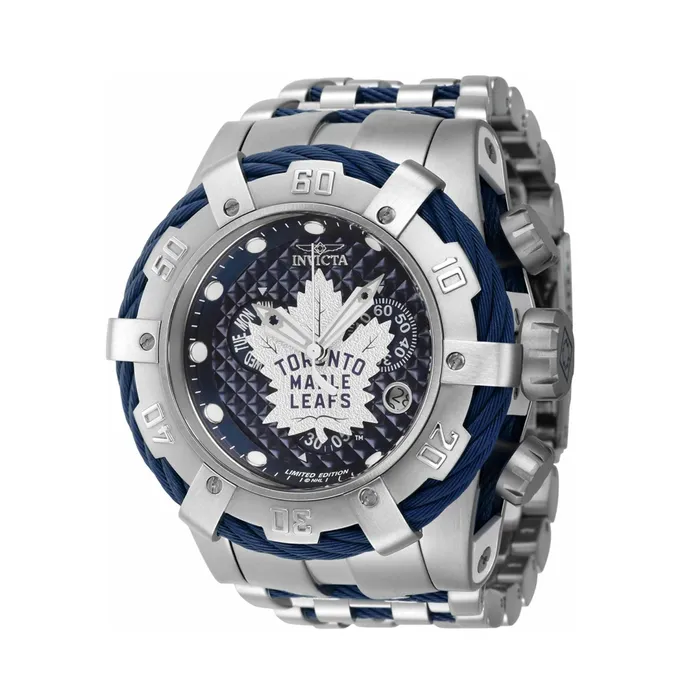Invicta Bracelets Invicta Mens Watch NHL Toronto Maple Leafs Blue and Silver Steel Bracelet 42017 Invicta Bracelets Invicta Mens Watch NHL Toronto Maple Leafs Blue and Silver Steel Bracelet 42017