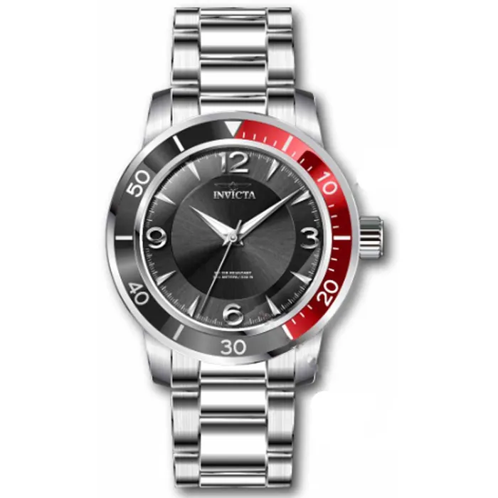 Invicta Bracelets Invicta Mens Watch Specialty Black and Red Bezel Silver Tone Bracelet 38516 Invicta Bracelets Invicta Mens Watch Specialty Black and Red Bezel Silver Tone Bracelet 38516