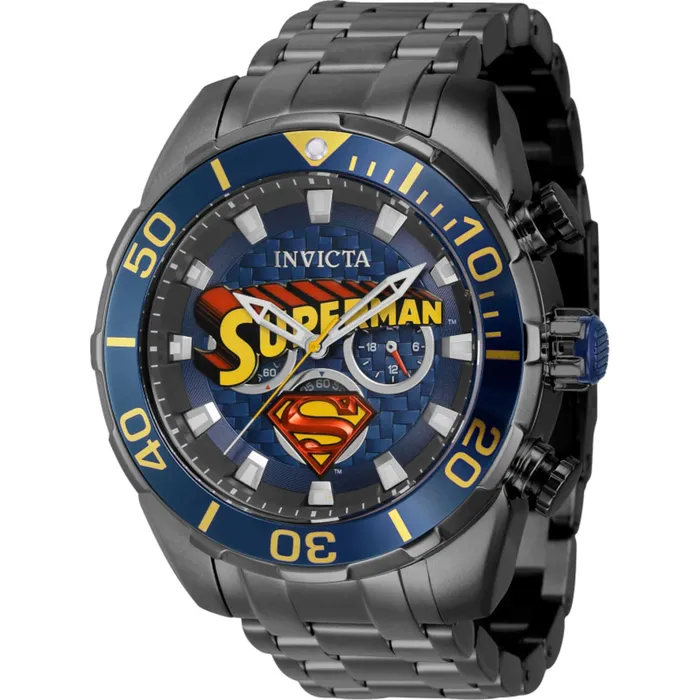 Invicta Invicta Mens Watch DC Comics Superman Gunmetal Stainless Steel Bracelet 43558 Bracelets Invicta Invicta Mens Watch DC Comics Superman Gunmetal Stainless Steel Bracelet 43558 Bracelets