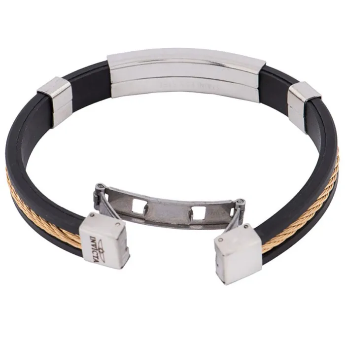 Invicta Mens Bracelet Elements Rose Gold Wire Black Rubber Strap 35411 Invicta Bracelets Invicta Mens Bracelet Elements Rose Gold Wire Black Rubber Strap 35411 Invicta Bracelets