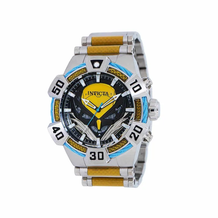 Invicta Mens Chronograph Watch Marvel Xmen Yellow and Silver Bracelet 41153 Invicta Bracelets Invicta Mens Chronograph Watch Marvel Xmen Yellow and Silver Bracelet 41153 Invicta Bracelets