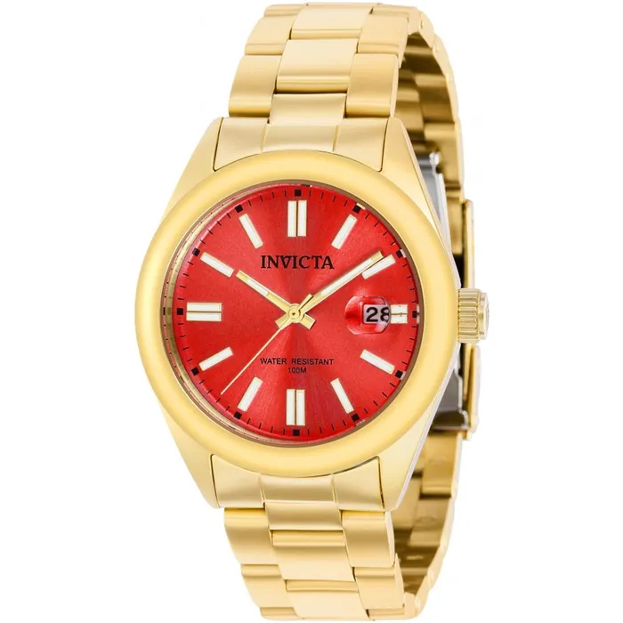 Invicta Mens Quartz Watch Pro Diver Red Dial Yellow Gold Steel Bracelet 38485 Invicta Bracelets Invicta Mens Quartz Watch Pro Diver Red Dial Yellow Gold Steel Bracelet 38485 Invicta Bracelets