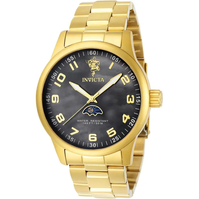 Invicta Mens Quartz Watch Sea Base Black MOP Dial Yellow Gold Bracelet 23826 Invicta Bracelets Invicta Mens Quartz Watch Sea Base Black MOP Dial Yellow Gold Bracelet 23826 Invicta Bracelets