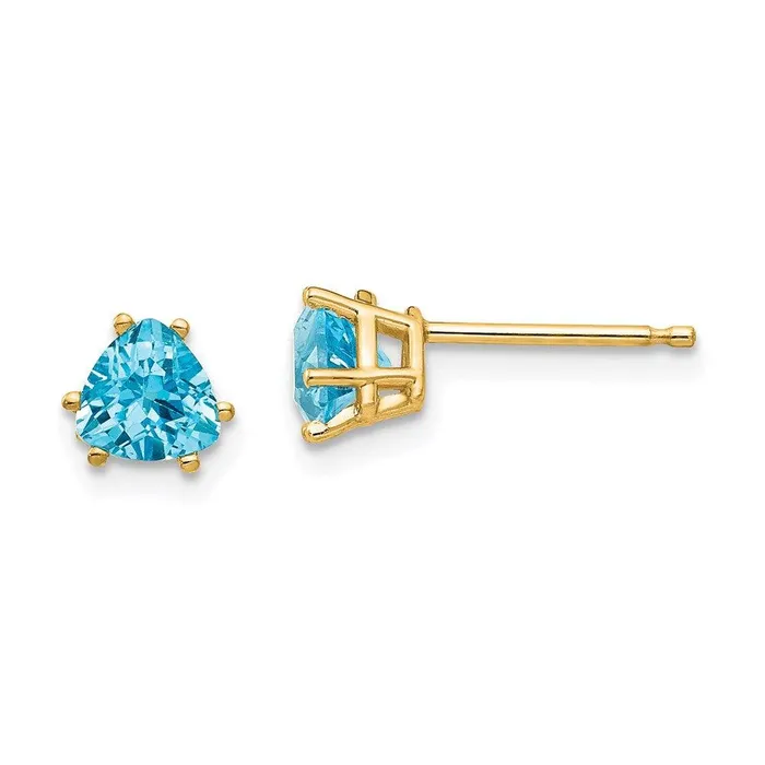 Jewelry Earrings 14k 5mm Trillion Earring Mountings No Stones Included No Backs Jewelry Earrings 14k 5mm Trillion Earring Mountings No Stones Included No Backs