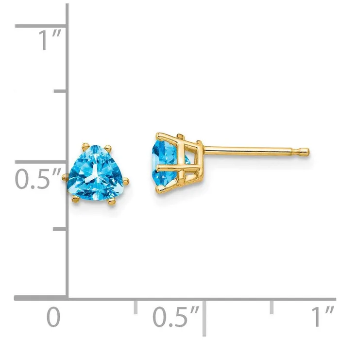 Jewelry Earrings 14k 5mm Trillion Earring Mountings No Stones Included No Backs Jewelry Earrings 14k 5mm Trillion Earring Mountings No Stones Included No Backs