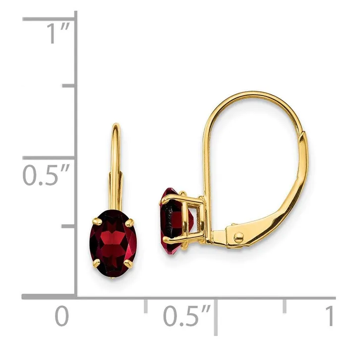 Jewelry Earrings 14k 6x4mm Oval Garnet Leverback Earrings Jewelry Earrings 14k 6x4mm Oval Garnet Leverback Earrings